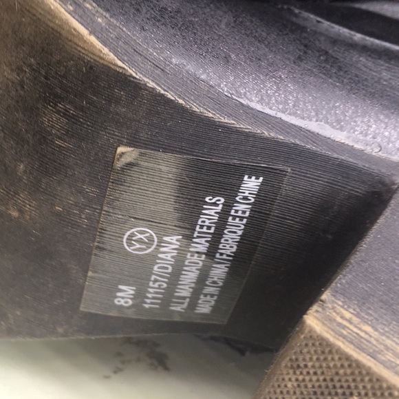 Vintage  Y2K Tall Black Chucky Heel
Almond Toe Riding Boots - Picture 11 of 11